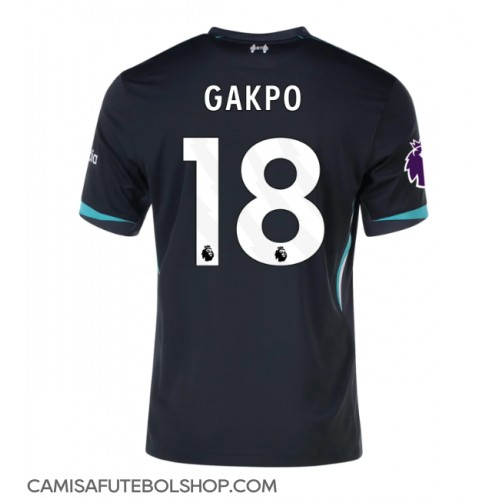 Camisa de time de futebol Liverpool Cody Gakpo #18 Replicas 2º Equipamento 2024-25 Manga Curta